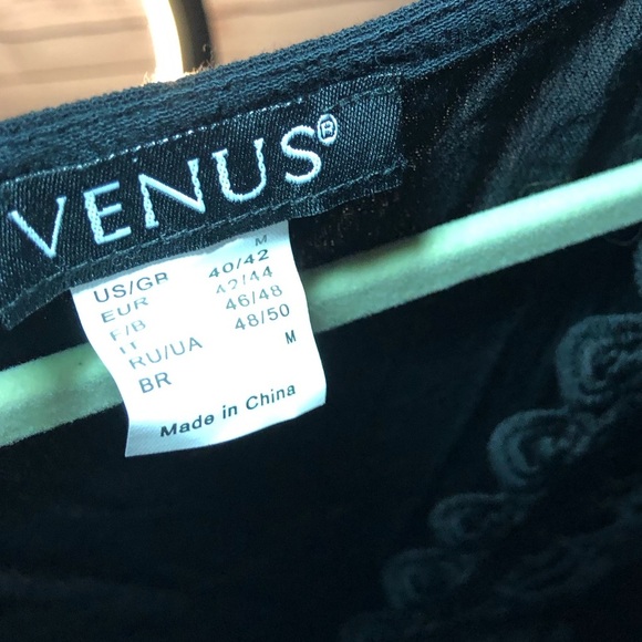 VENUS Black Swim Coverup with Elegant Design Medium NWOT - Picture 8 of 14